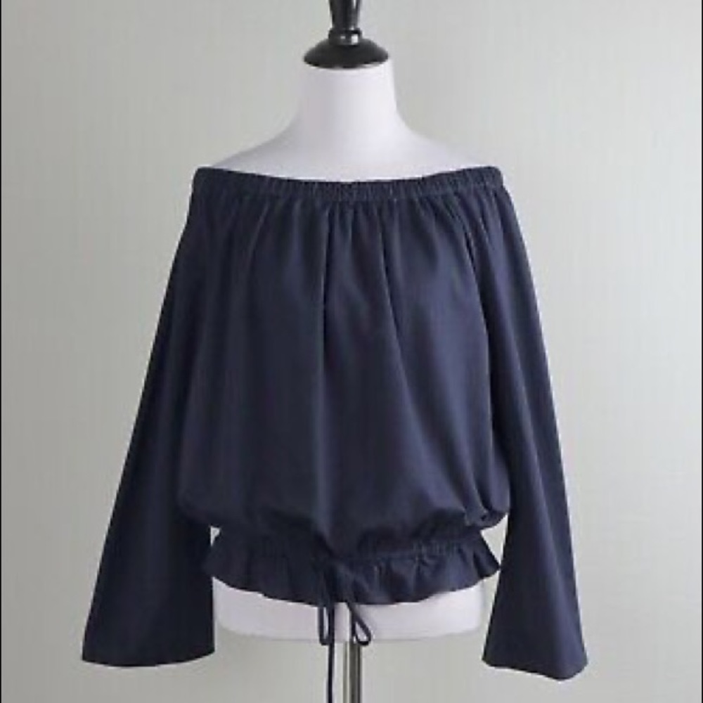 SOLD THEORY Odettah Off The Shoulder w Drawstring Top
